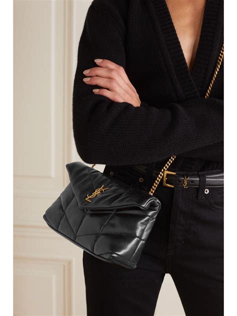 ysl black puffer purse|ysl puffer bag large.